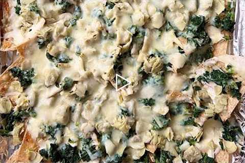 How to Make Spinach Artichoke Nachos | thefoodinmybeard.com's Dan Whalen