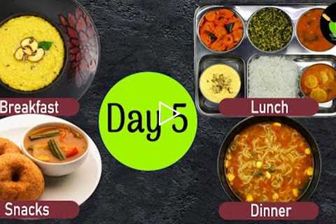 One-Day Meal Plan | Breakfast Lunch And Dinner Plan | Healthy Indian Meal Plan Day - 5 | Easy Recipe