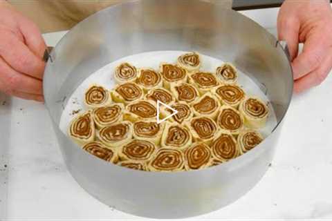Put 40 Dough Spirals In A Cake Ring & Squeeze Them Together | The Best Recipe For A Nutella Cake
