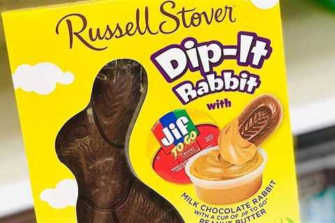 Russell Stover's New Chocolate Bunny Comes with Jif Peanut Butter for DIPPING!