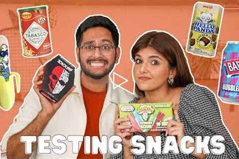 Testing International Snacks with  @Ashi Khanna | Did We Like Anything🤢 |Tested by Shivesh