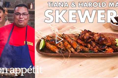 Tiana & Harold Make Skewers Two Ways | From The Home Kitchen | Bon Appétit