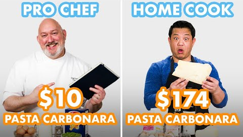 $174 vs $10 Pasta Carbonara: Pro Chef & Home Cook Swap Ingredients | Epicurious