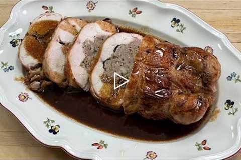 How to Make Chicken Ballotine Stuffed with Sausage | Jacques Pepin