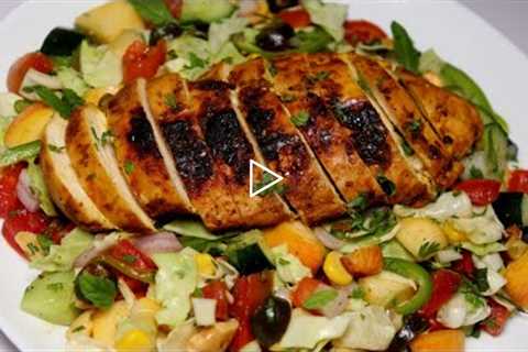 Grilled Chicken Salad, Healthy Salad Recipe (weight loss Recipe)