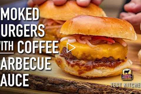Smoked Burgers with Coffee Barbecue Sauce Recipe