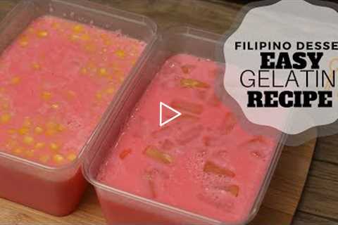 Easy Gelatin Recipe (Filipino Desserts) - Christmas Recipe