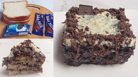 Fireless Soft Bread Cake|10 Mins Cake Recipe|Bread Cake Recipe Without Oven|No Bake Oreo Cake Recipe