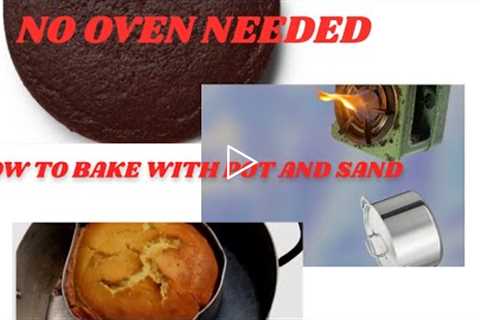 How to bake a chocolate cake at home with pot and sand