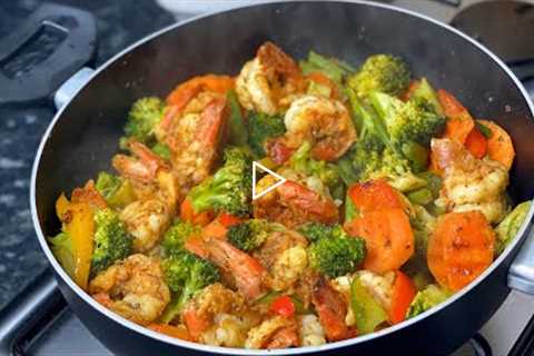 Shrimp with Vegetables! It is so delicious that you will keep making it over and over