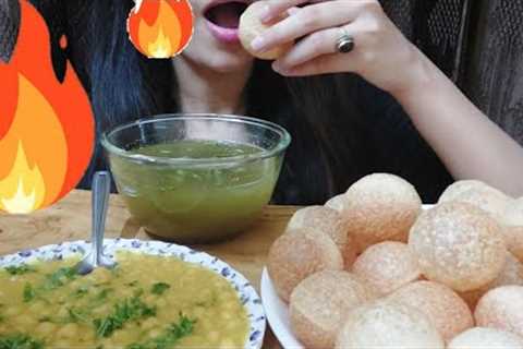 PANI PURI, GOLGAPPE EATING CHALLENGE || INDIAN STREET FOOD || ASMR MUKBANG (No Talking)#mukbang