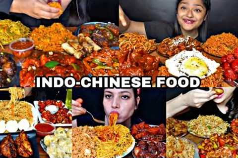 ASMR EATING SPICY CHAOMEIN, CHICKEN LOLIPOP, MANCHURIAN | BEST INDIAN FOOD MUKBANG |Foodie India|