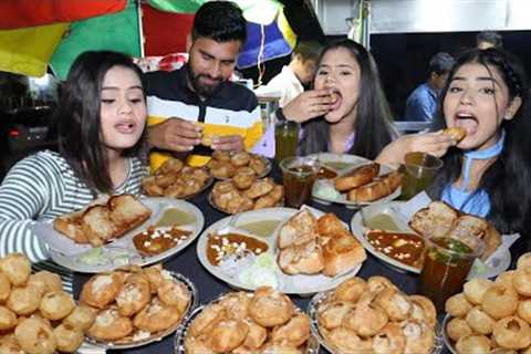 60 Golgappa And 4 Plate Pav Bhaji Eating Challenge | Indian Street Food Challenge | Who Will Win ?