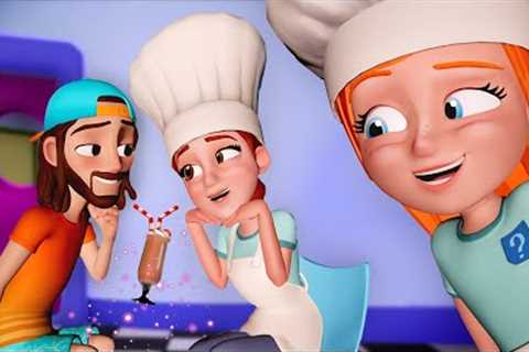 Chef Adley''''s MYSTERY CAFE Love Story!!  Adley is the Boss, Niko makes Food, a new Family 3D..