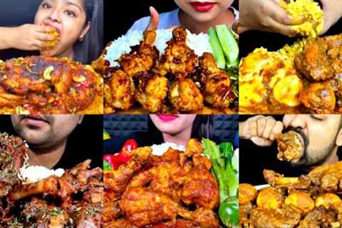 ASMR EATING SPICY CHICKEN ROGAN JOSH, MUTTON, EGG, BIRIYANI | BEST INDIAN FOOD MUKBANG|Foodie India|