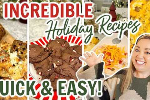 THE BEST QUICK AND EASY HOLIDAY RECIPES | YOU HAVE TO TRY THESE APPETIZERS & CROCKPOT BREAKFAST!