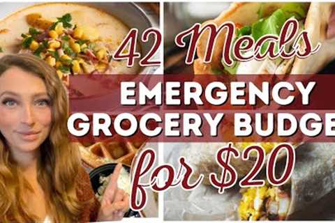 42 Meals for $20 | Emergency Grocery Budget Meal Plan Ideas | Mountain Momma Living