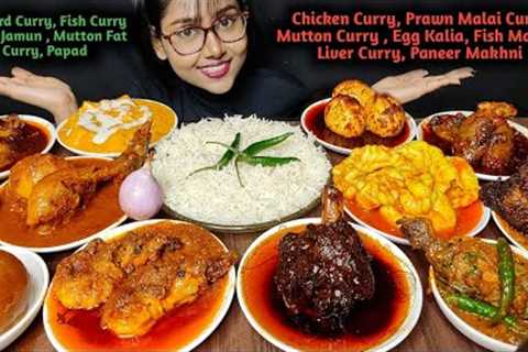 Eating Chicken, Bhuna Mutton, Egg Kalia, Fish Masala, Prawn | Big Bites | Mukbang | Asmr Eating