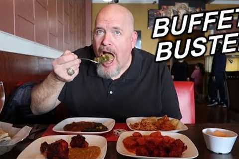 BUFFET BUSTER - How much Indian Food Can I Eat @Aman''s Indian Bistro Buffet