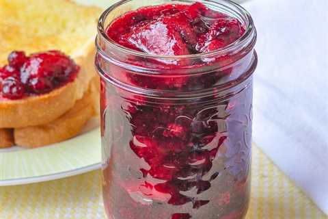 Easy Strawberry Cranberry Jam or Strawberry Partridgeberry Jam