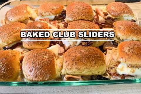 Baked CLUB SLIDERS, Easy Sandwich Recipe, OR Appetizer Idea