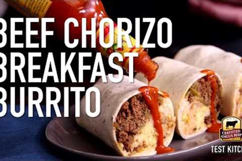 Beef Chorizo Breakfast Burrito