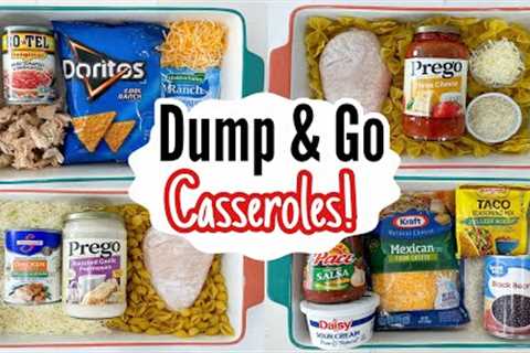 DUMP & GO CASSEROLES | 5 Quick & Budget-Friendly Casserole Dinner Recipes Made EASY! |..