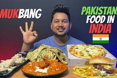 INDIAN Trying PAKISTANI Food | Afghani Chicken | Special Veg Pizza | Chicken Burger | AJAY MUKBANG