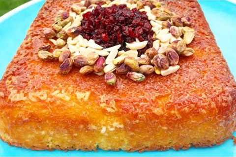 The BEST Crispy Persian Saffron Rice Cake (Tahchin)