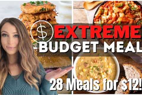 EXTREME Budget Meals | 28 Meals for $12!