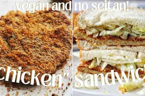 CRISPY Baked Vegan Chicken Cutlets + The Best Sandwich