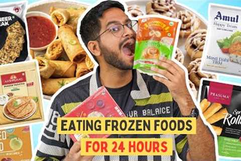 WHAT😳 EATING ONLY FROZEN FOODS FOR 24 HOURS | DID I LIKE ANYTHING? REVIEW + CHALLENGE