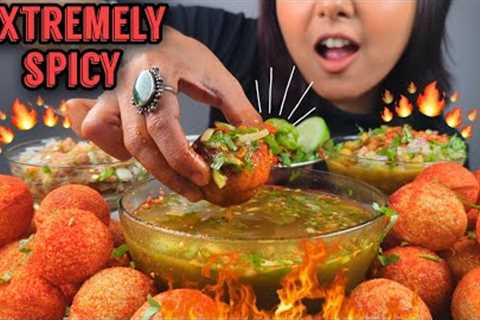 SPICY PANIPURI CHALLENGE | PANIPURI EATING CHALLENGE | INDIAN STREET FOOD | EATING VERY SPICY FOOD