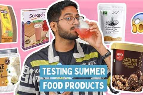 TESTING COOL SUMMER FOOD PRODUCTS AND A BRAND NEW ICECREAM!  😱😱 HONEST REACTIONS!! TESTED BY..