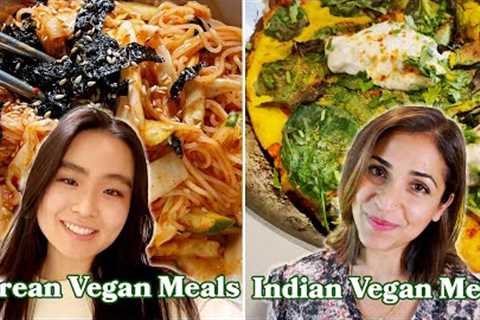 What A Korean, Indian, & American Vegan Eat In A Day