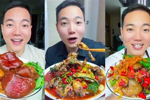 Let Eats Dried incense Braised Pork, Spicy Bullfrog And Fried Meat Spicy Food | Chinese Rural food