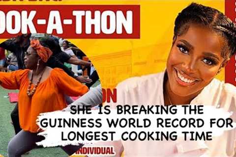 See the Nigerian Woman breaking the Guinness World Record for longest Cooking time