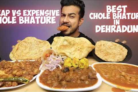 CHEAP vs MEDIUM vs EXPENSIVE CHOLE BHATURE | Best Chole Bhature In Dehradun !!! Akshanshu MUKBANG