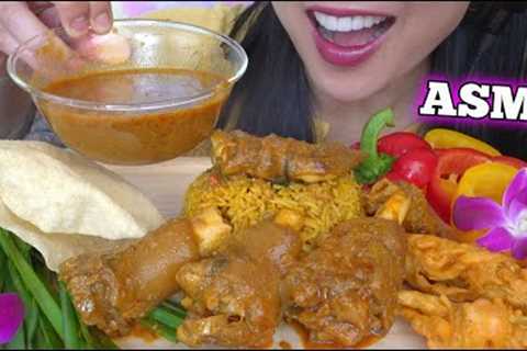 ASMR GOAT INDIAN CURRY PLATTER (EATING SOUNDS) NO TALKING | SAS-ASMR