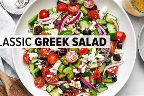 EASY GREEK SALAD RECIPE | plus meal prep ideas & tips!