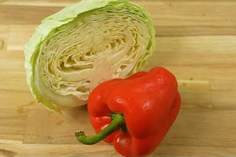 Amazing Cabbage Recipe. It is so delicious and healthy that I cook it almost every day!