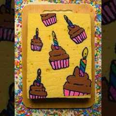 Cake-ception! This stamped birthday cake will wow your guests #shorts