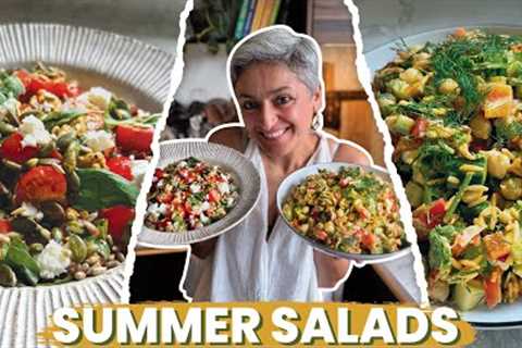 ULTIMATE SUMMER SALADS |  Chickpea rice tahini salad | Nutty Tomato feta salad |Food with Chetna