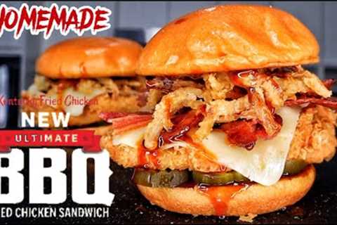 HOW TO MAKE THE NEW KFC ULTIMATE BBQ FRIED CHICKEN SANDWICH AT HOME | Hawt Chef