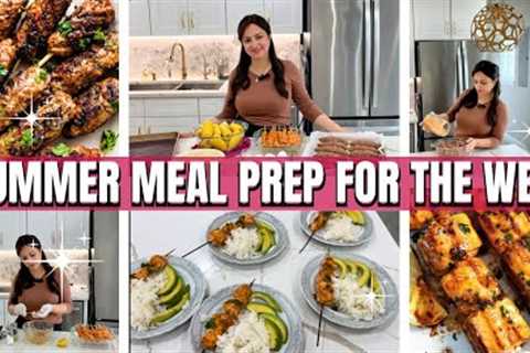 Easy Summer Meal Prep For The Week || Cook With Me || Homemaking ​⁠​⁠