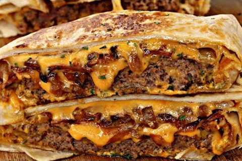 Cheeseburger Crunch Wrap| Better Than Taco Bell