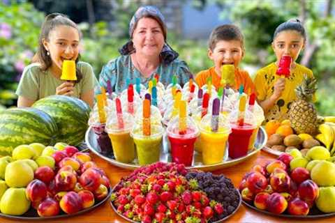 Homemade FRUIT ICE - Children Cannot Give Up This Taste! Popsicles Recipe.