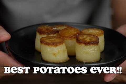 Fondant Potatoes | Crispy Potatoes Roasted with Butter and Herbs