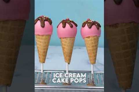 I scream, you scream, we all scream for ice cream cake pops #shorts