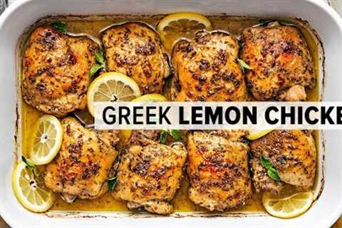 GREEK LEMON CHICKEN is a must-make, super easy dinner recipe!